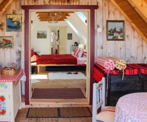 King Room - upstairs with a terrace overlooking the garden