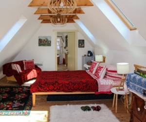 King Room - upstairs with a terrace overlooking the garden