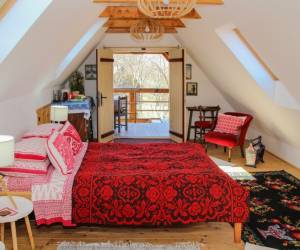 King Room - upstairs with a terrace overlooking the garden