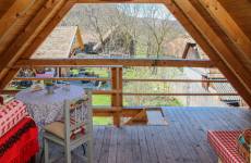 King Room - upstairs with a terrace overlooking the garden