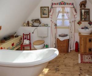 King Room - upstairs with a terrace overlooking the garden