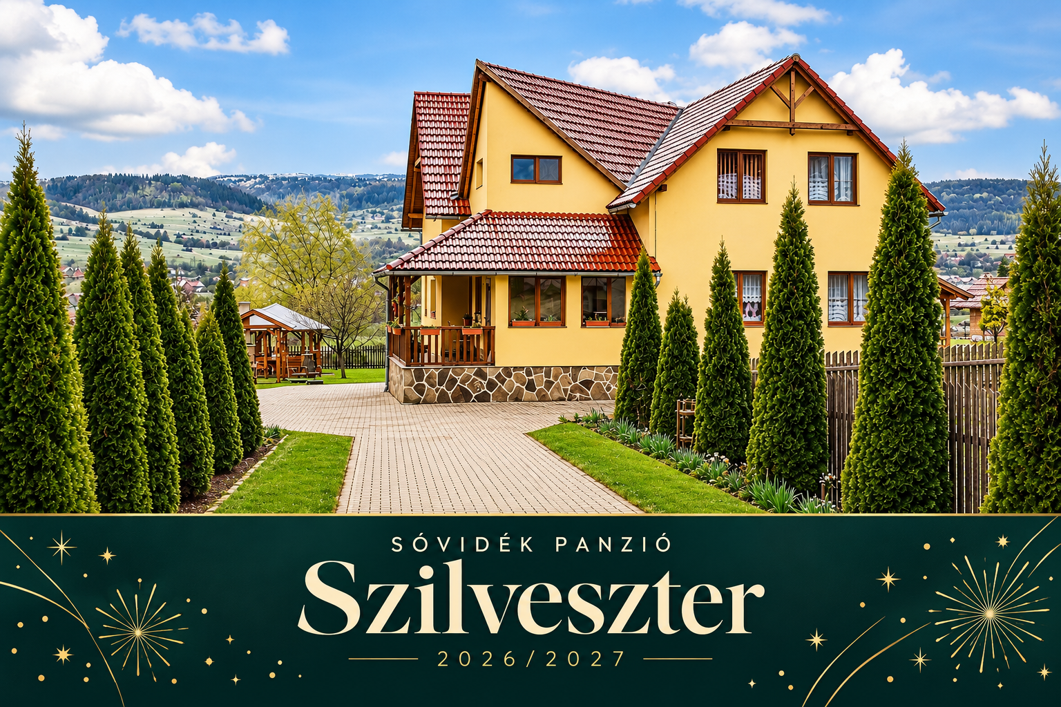 Szilveszter a Sóvidék Panzióban – családi szoba dézsafürdőzéssel